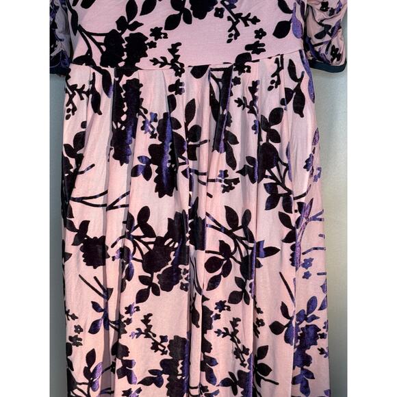 Unique Vintage Royal Purple and Tan Velvet Burnout Tallulah Duster M 6 8 NWOT - Picture 10 of 11